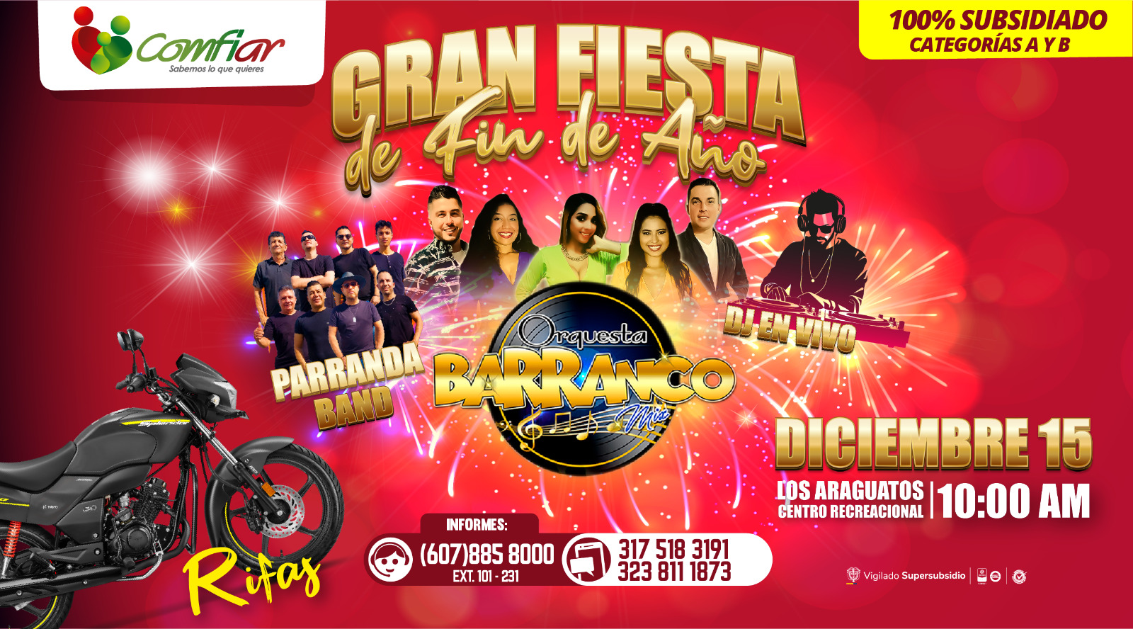 Comfiar celebra la navidad y el fin de año junto a sus afiliados en Los Araguatos Centro Recreacional.